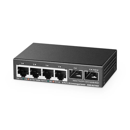 Amazon.co.jp: Binardat 4ポート 2.5G スイッチ 2x10G SFP付き、4x2.5